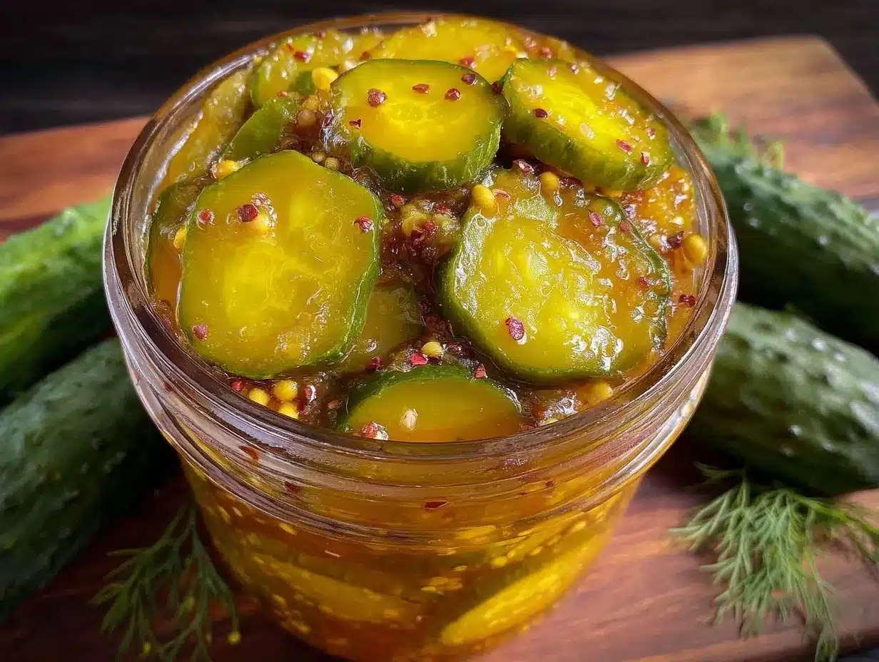 refrigerator bread and butter pickles preparation steps