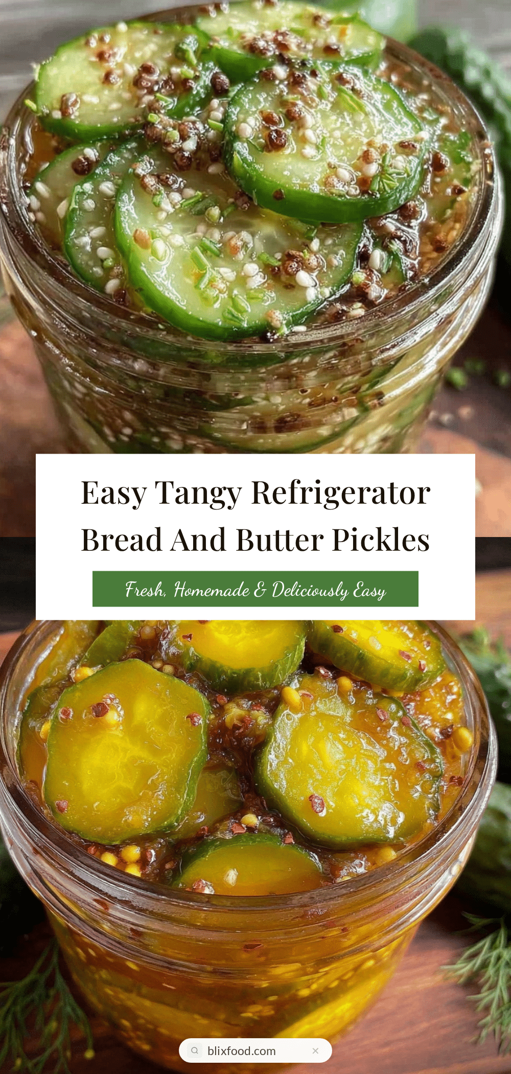 refrigerator bread and butter pickles recipe