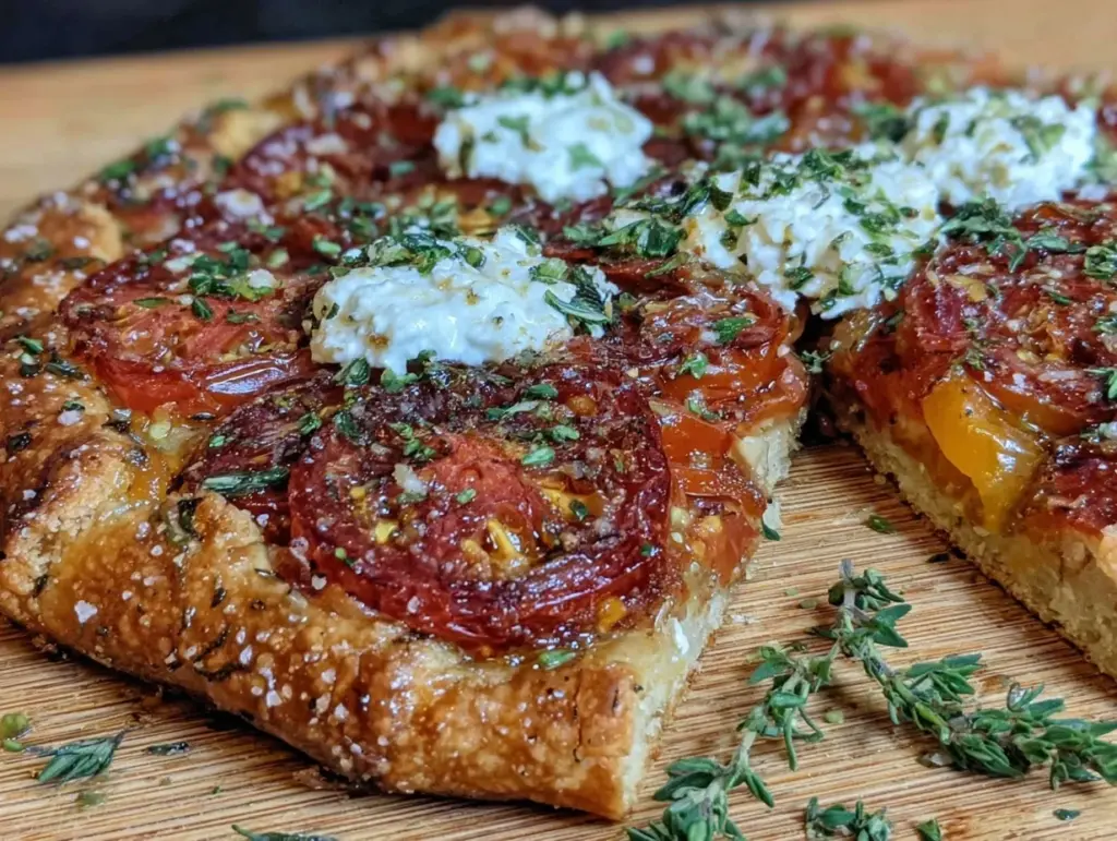 rustic heirloom tomato galette - featured image