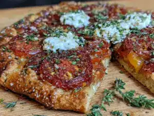 rustic heirloom tomato galette - featured image