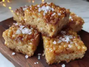 savory brown butter rice krispie treat bars - featured image