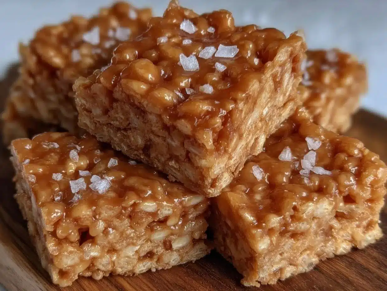 savory brown butter rice krispie treat bars preparation steps
