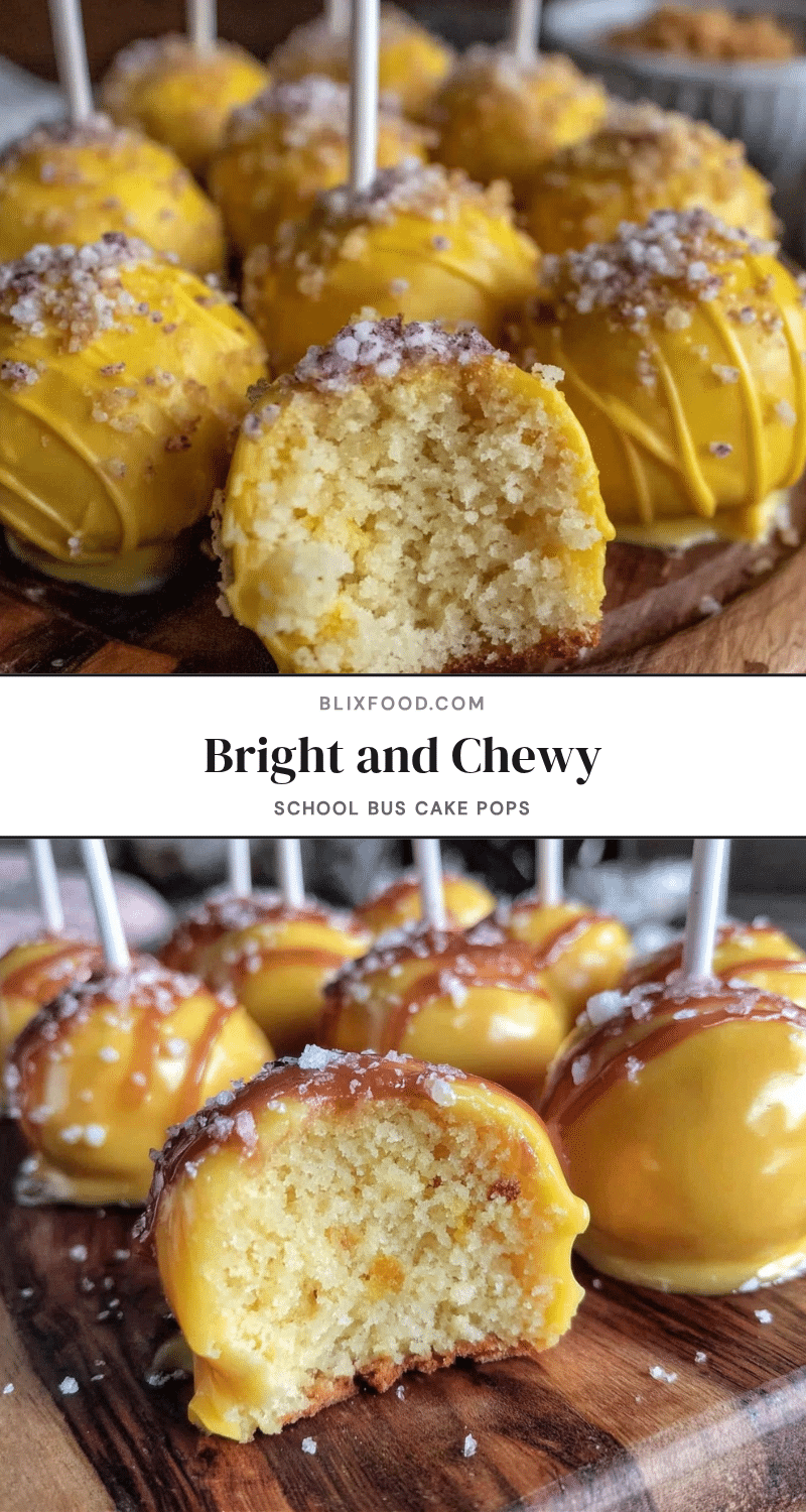 school bus yellow vanilla cake pops recipe