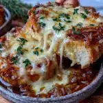 slow cooker French onion soup - featured image