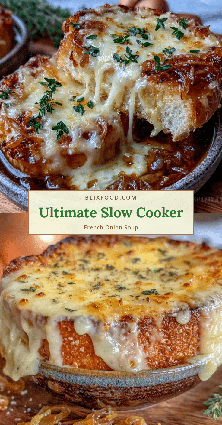 slow cooker French onion soup recipe