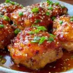 slow cooker honey garlic chicken thighs - featured image
