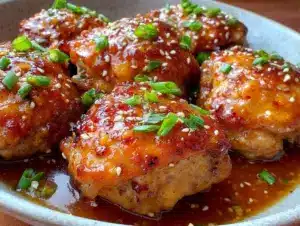 slow cooker honey garlic chicken thighs - featured image