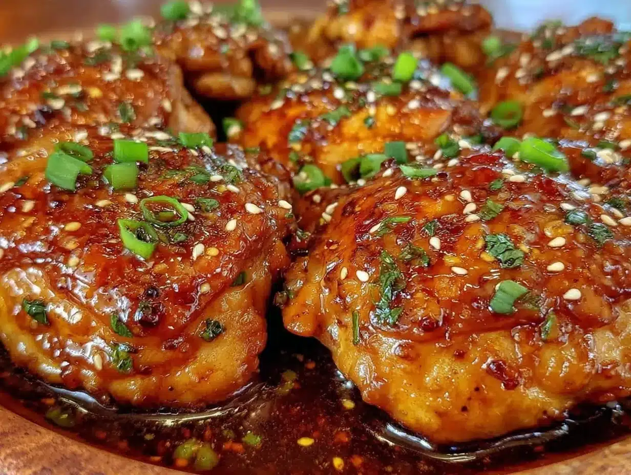 slow cooker honey garlic chicken thighs preparation steps