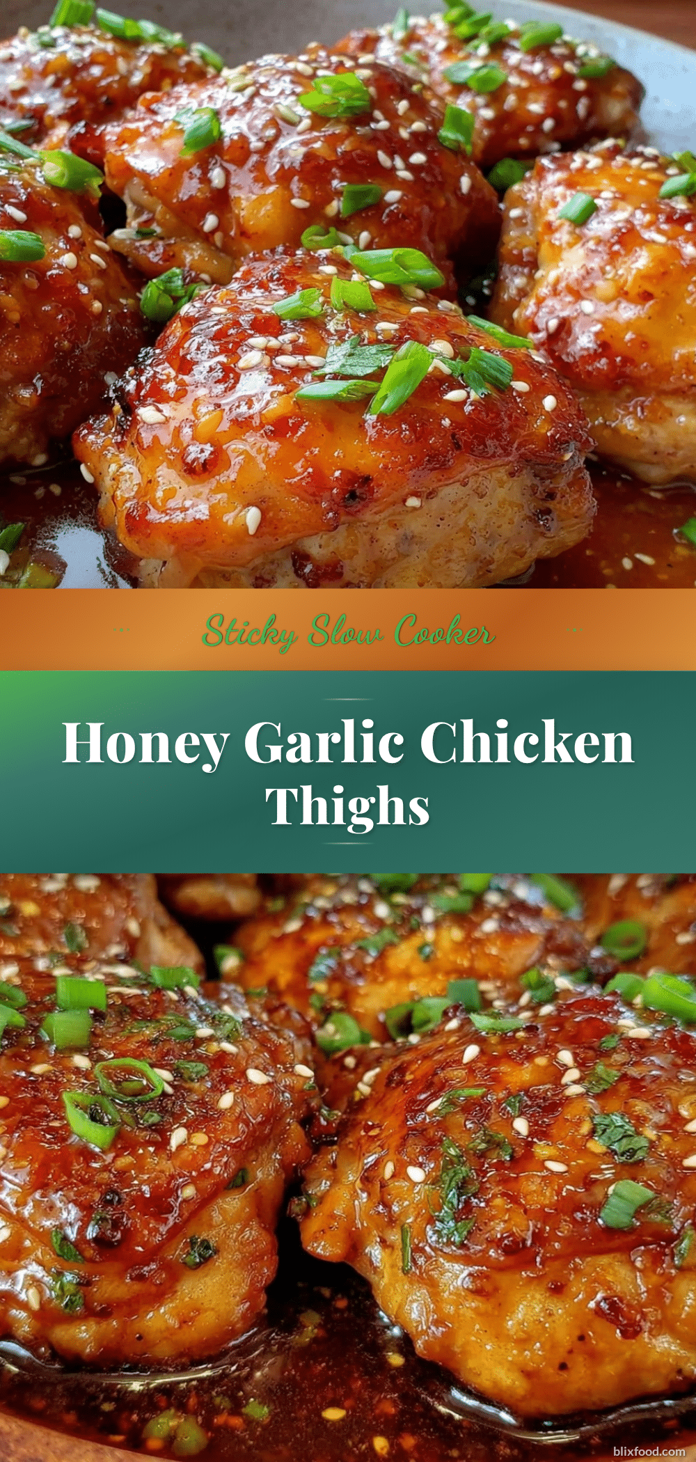 slow cooker honey garlic chicken thighs recipe