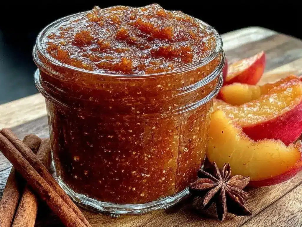 spiced peach butter - featured image
