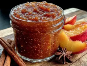 spiced peach butter - featured image