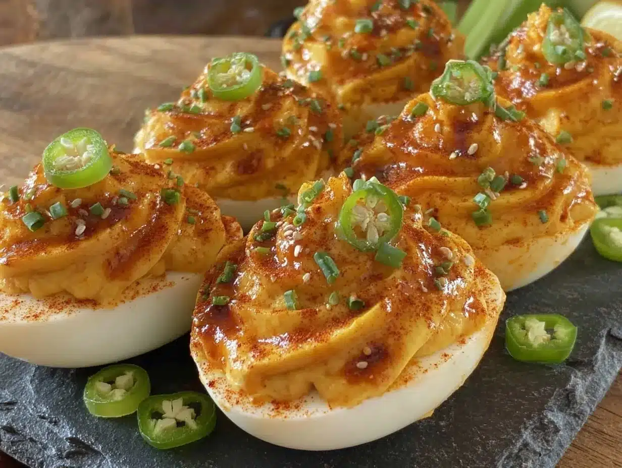 spicy bloody mary deviled eggs preparation steps