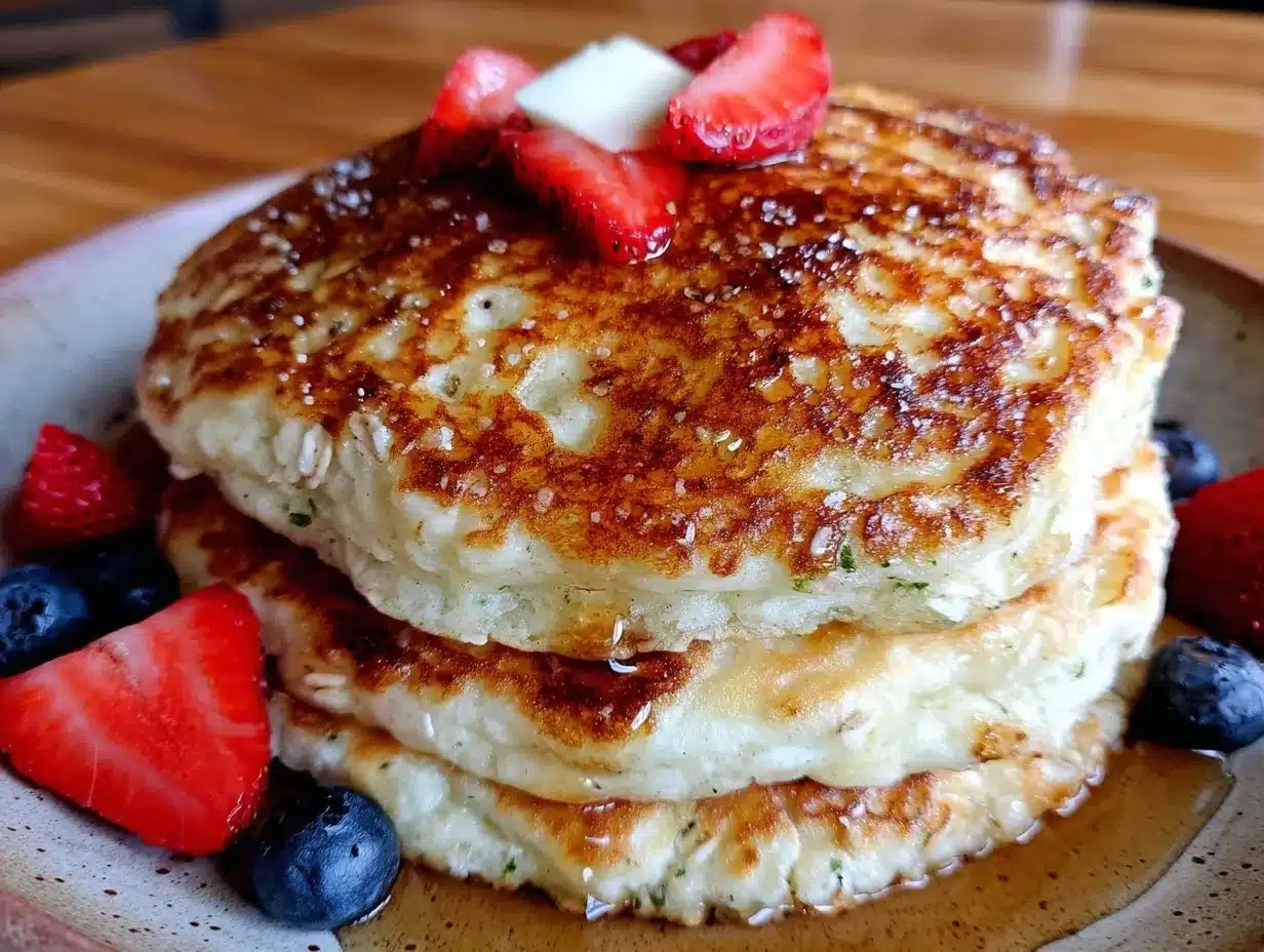 viral TikTok egg white oat protein pancakes preparation steps