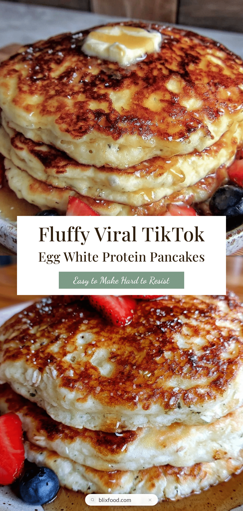 viral TikTok egg white oat protein pancakes recipe